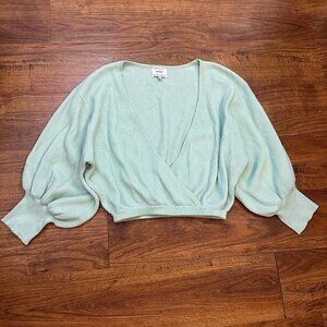 Sabo Skirt wrap cross over ribbed sweater
